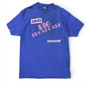 True Vintage Big Broadcast LM-89 Grunge Radio Show Its Your Move T Shirt XL Blue